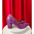 Scarpin Merci Rosa Fúcsia | Salto Alto Bloco Sofisticado